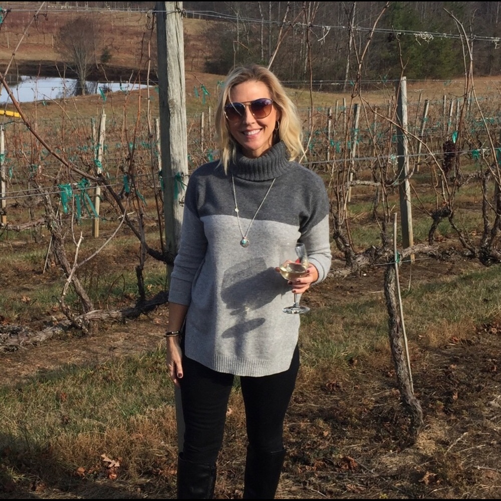 Ann Taylor Grey Cashmere Sweater